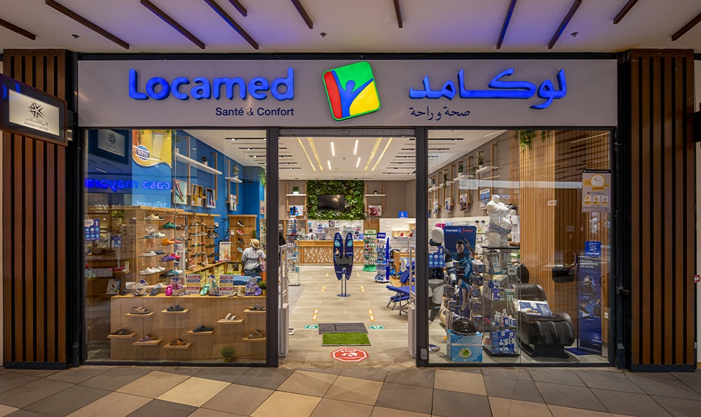 Magasin Locamed Rabat Center spécialisé en matériel médical, solutions d'accessibilité maroc